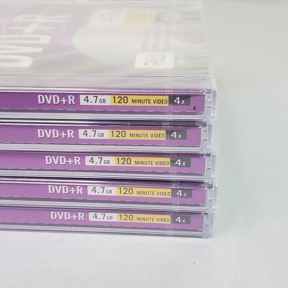 Lot Of 5 Memorex Write Once DVD-R 4.7GB 120Min New Sealed - Picture 9 of 10